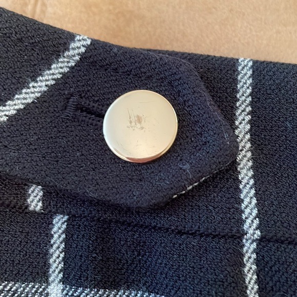 LOFT Black & White Checked Skirt w/ Pockets - Picture 5 of 5
